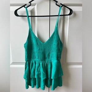 NWT Main Strip smocked ruffle tank top size Medium